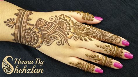 Bail Simple Arabic Mehndi Designs For Left Hand Back Side