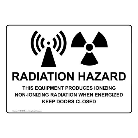 Process Hazards Radiation Sign - Radiation Hazard This Equipment