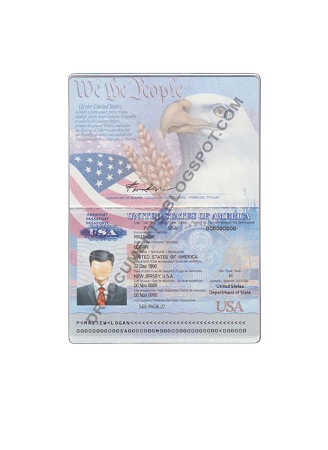 Us Passport Template Psd Fake New Passport Template Psd Templates ...