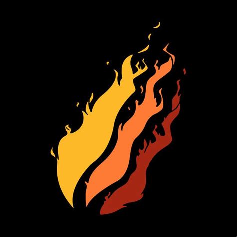 PrestonPlayz - A Fire Flame on a Black Background