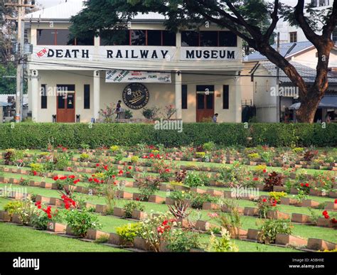 Death Railway Museum beside Don Rak Kanchanaburi War Cemetery Thailand ...