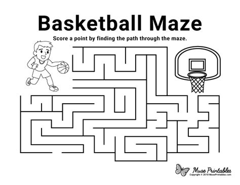 Free Printable Basketball Maze