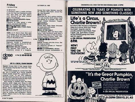 TV Guide ad for Life's a Circus Charlie Brown!!!, in Brian Peck's For ...