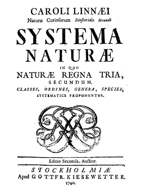 systema naturae carl linneaus - Plant Medicine News