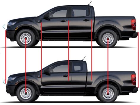 The Supercab front doors are 5" longer | 2019+ Ford Ranger and Raptor ...