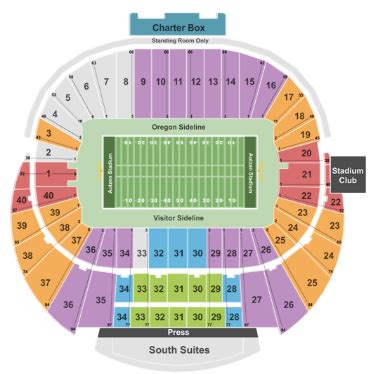 Autzen Stadium Seating Map