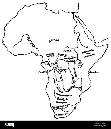 Map of africa 1890 Black and White Stock Photos & Images - Alamy