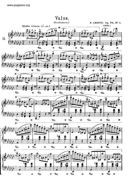 Frederic Chopin-Waltzes Op. 70 琴谱/五线谱pdf-香港流行钢琴协会琴谱下载 ★