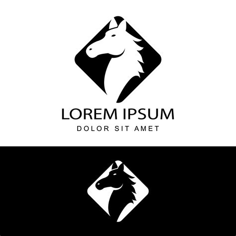 brown horse logo template design vector in isolated background 4604062 ...