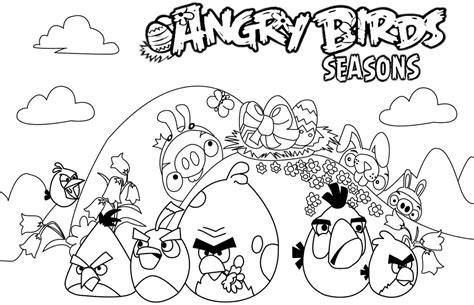 Angry Birds Seasons Coloring Pages Coloring Pages