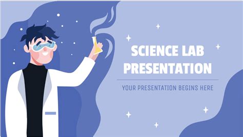 Illustrated Science Lab Powerpoint Template