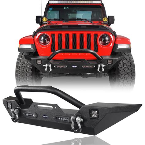 Buy Hooke Road Gladiator JT/JL Steel Front Winch Bumper w/Accent ...