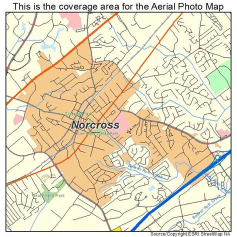 Aerial Photography Map of Norcross, GA Georgia