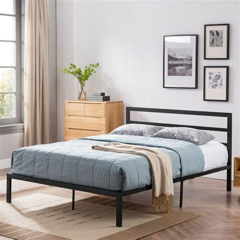 Noble House Daizee Modern Iron Queen Bed Frame, Flat Black - Walmart ...