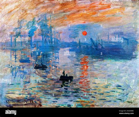 Claude monet famous paintings Impression Sunrise - nerylets