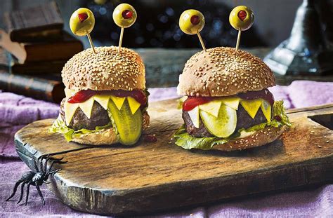 Monster Burgers Recipe | Halloween Food Ideas | Tesco Real Food ...