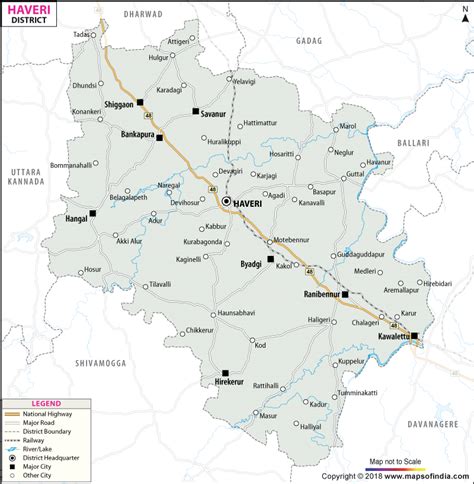 Haveri District Map