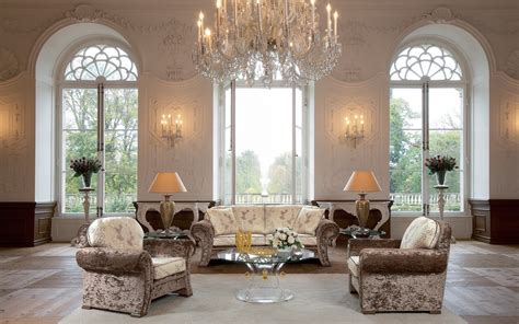 Castle style, living room, sofa, lights, interior design wallpaper ...