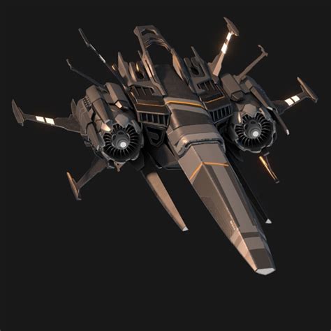 Sleek Starship 3D model | CGTrader