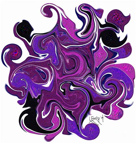 Purple Swirl on White Drawing by Lisa Estep - Fine Art America