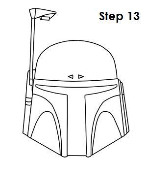 Boba Fett Helmet Drawing at PaintingValley.com | Explore collection of ...