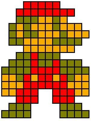 8 Bit Mario Grid | Boys' Room Ideas | Pinterest | Perler beads