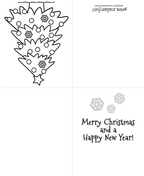 Printable Christmas Card to Color