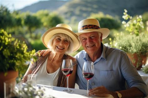 Premium AI Image | Elderly couple enjoy romantic travel trip after ...