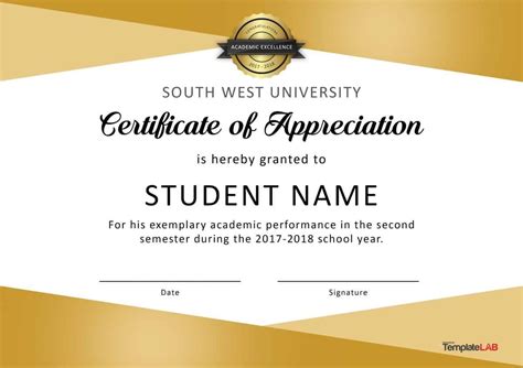 Download Certificate of Appreciation for Students 03 | Certificate of ...