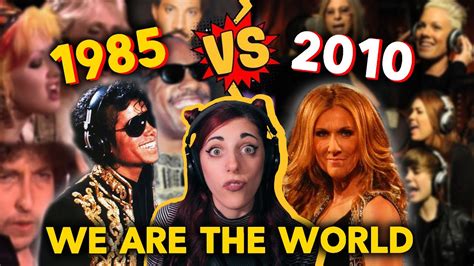 WE ARE THE WORLD: 1985 VS 2010 - YouTube