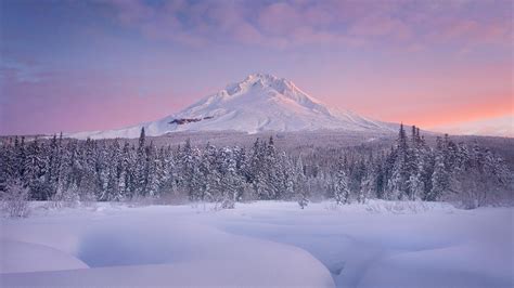 Oregon Mount Hood Winter Sunrise [1920x1080] : r/wallpaper