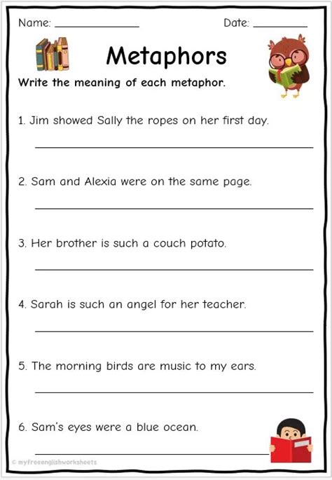 Metaphor Worksheets | Free English Worksheets