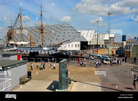 Chatham, Kent, England, UK. Chatham Historic Dockyard. View from the ...