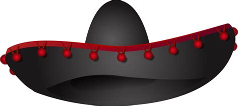 Spanish Hat Png Clip Art Image - Black And Red Sombrero Transparent Png ...