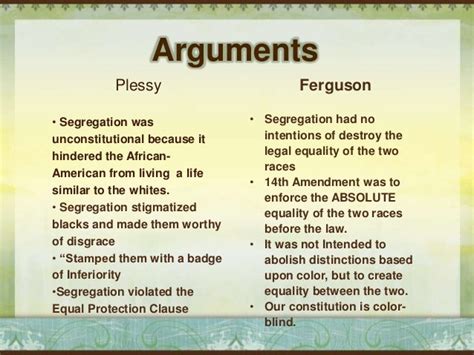 Plessy vs ferguson