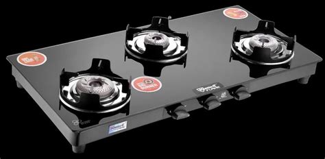 3 burner glass gas stove, Stainless Steel at Rs 2750 in Indore | ID ...