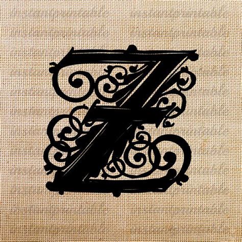 Letter Z Capital Monogram ABC characters by InstantPrintable Letter Z ...