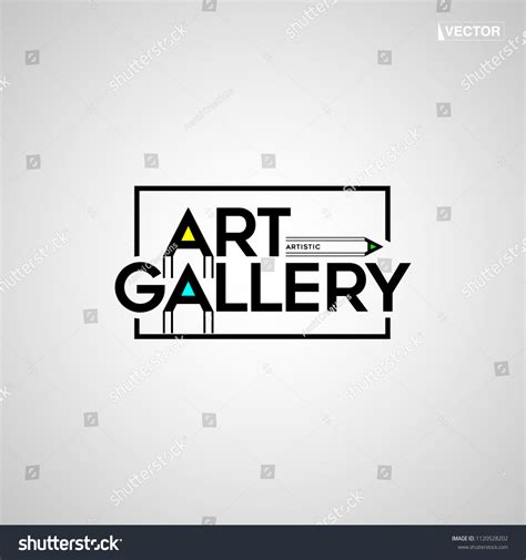 Art Gallery Logo Artistic Pencil Symbol Stock Vector (Royalty Free ...