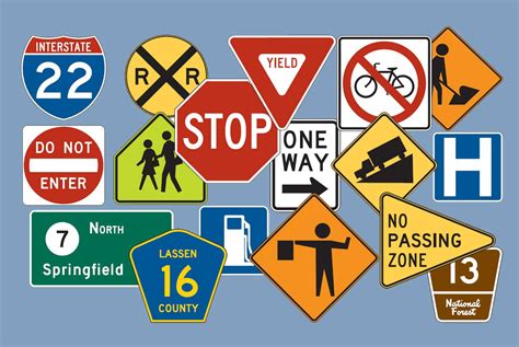 Shapes and Colors of Traffic Signs - Free DMV Test