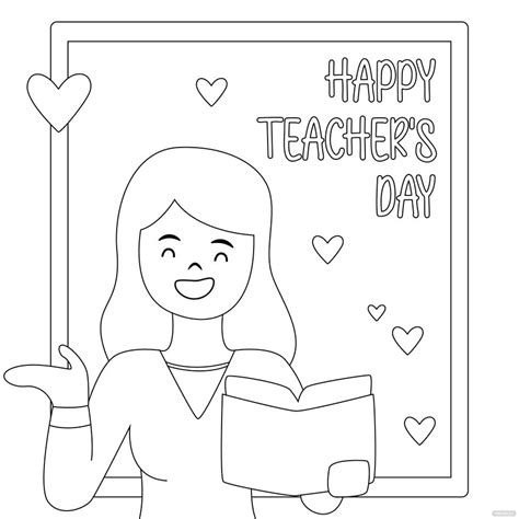 Happy Teachers Day Drawing in PSD, Illustrator, SVG, JPG, EPS, PNG ...