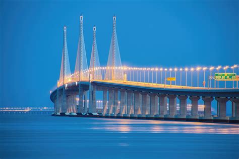 Blue hour in 2nd Penang Bridge | Honeymoon holidays, Cheap honeymoon ...