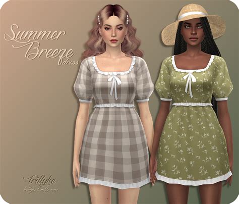 Summer Breeze Dress | Sims 4 dresses, Sims 4 mods clothes, Sims 4