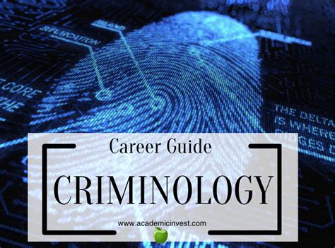 What to do with a degree in Criminology--Criminology career guide ...