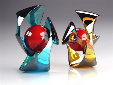 Azul y amarillo | Blown glass art, Glass art sculpture, Glass art