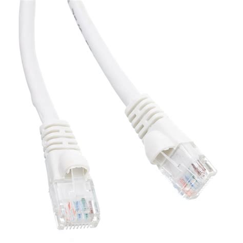 Cat6 White Copper Ethernet Cable, Snagless Boot, 35ft