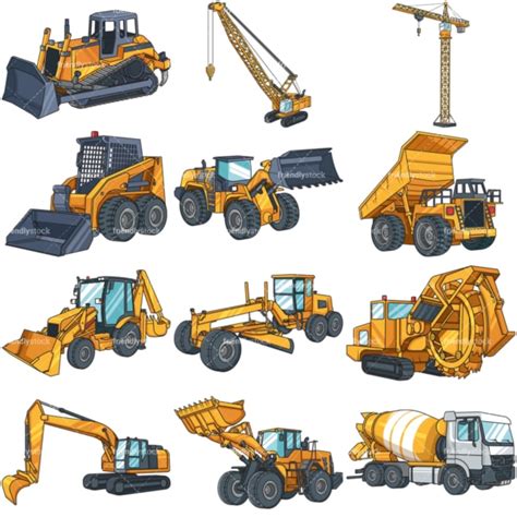 Grader Construction Vehicle Cartoon Vector Clipart - FriendlyStock