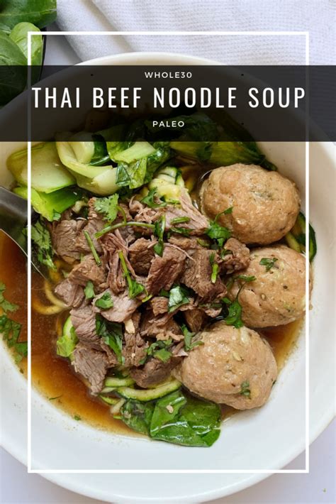 Thai Beef Noodle Soup (Whole30, Paleo) - a dash of dolly