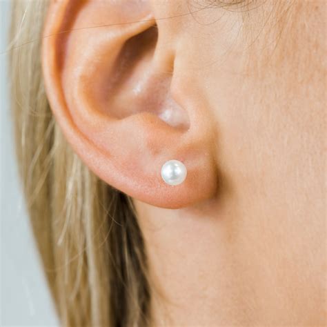 Gold Plated 5 mm White Pearl Stud Earrings– Simply Whispers