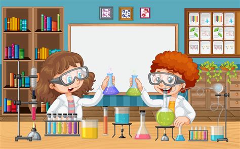 Classroom with children doing science experiment 3047873 Vector Art at ...