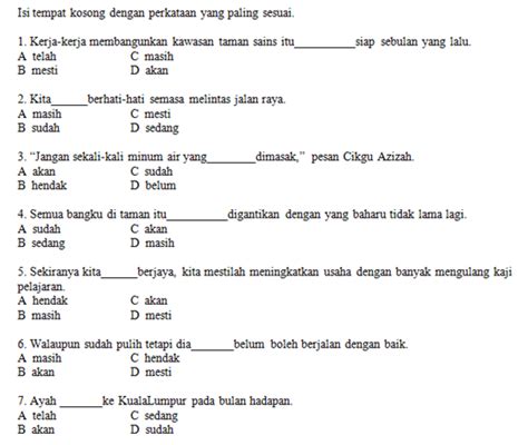 Soalan Kata Bantu Tahun 3 Cikgu Viral Latihan Kata Adjektif Facebook ...